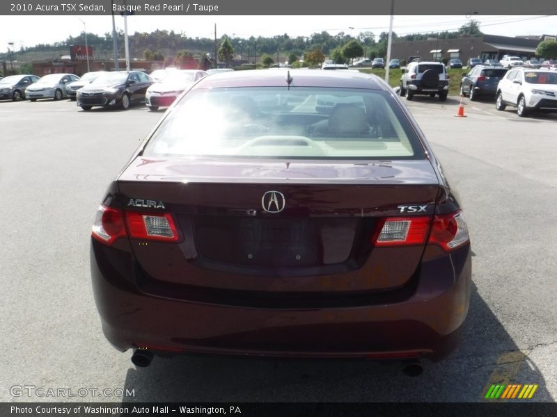 Basque Red Pearl / Taupe 2010 Acura TSX Sedan