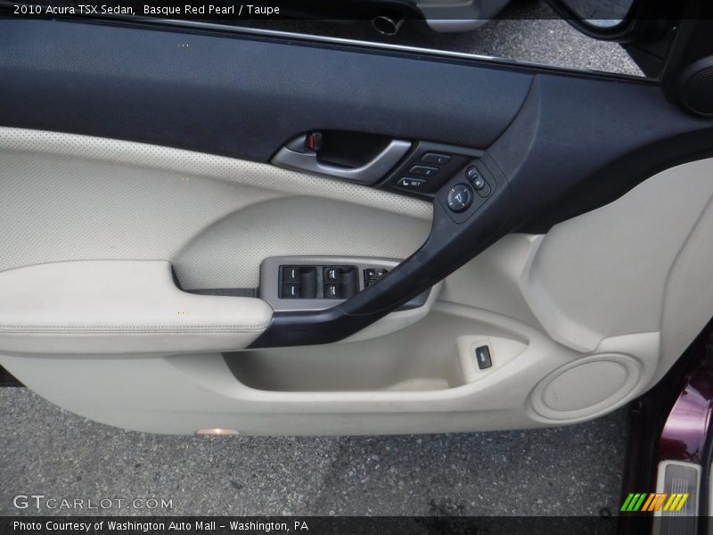 Basque Red Pearl / Taupe 2010 Acura TSX Sedan