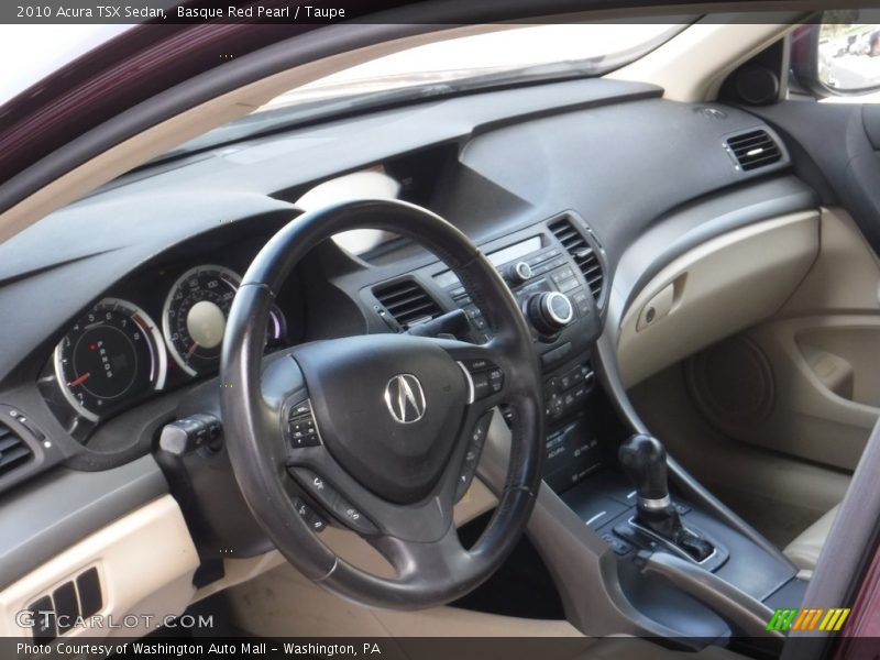 Basque Red Pearl / Taupe 2010 Acura TSX Sedan