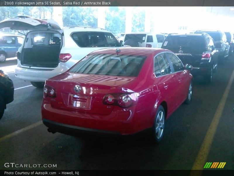 Salsa Red / Anthracite Black 2008 Volkswagen Jetta SE Sedan
