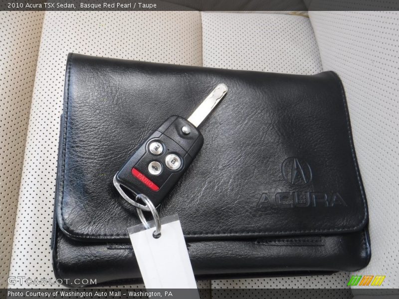 Basque Red Pearl / Taupe 2010 Acura TSX Sedan