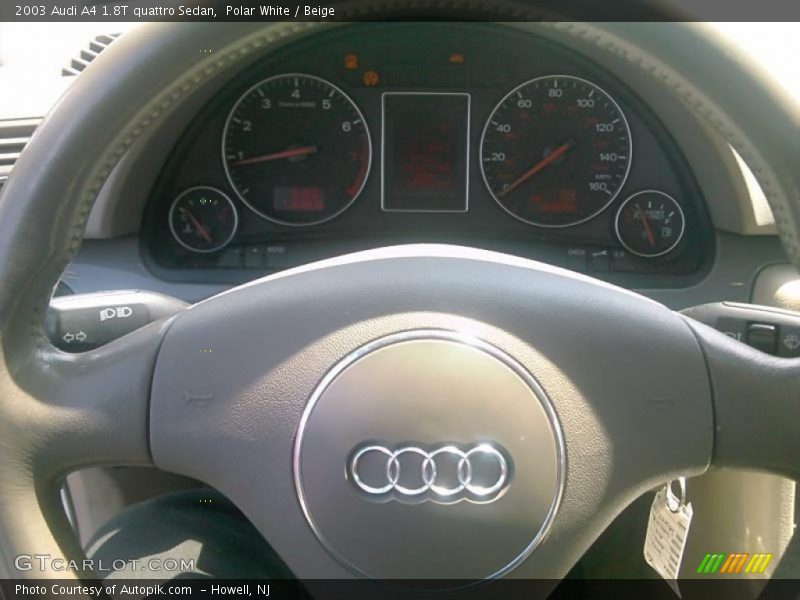 Polar White / Beige 2003 Audi A4 1.8T quattro Sedan