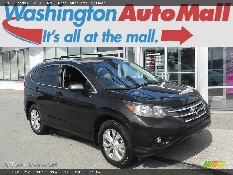 Kona Coffee Metallic / Black 2013 Honda CR-V EX-L AWD