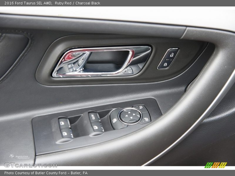 Ruby Red / Charcoal Black 2016 Ford Taurus SEL AWD