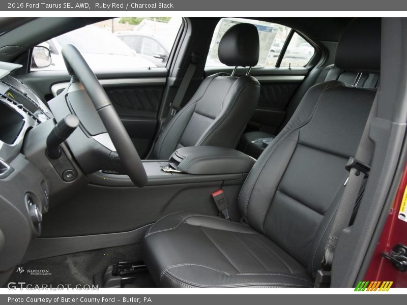Ruby Red / Charcoal Black 2016 Ford Taurus SEL AWD
