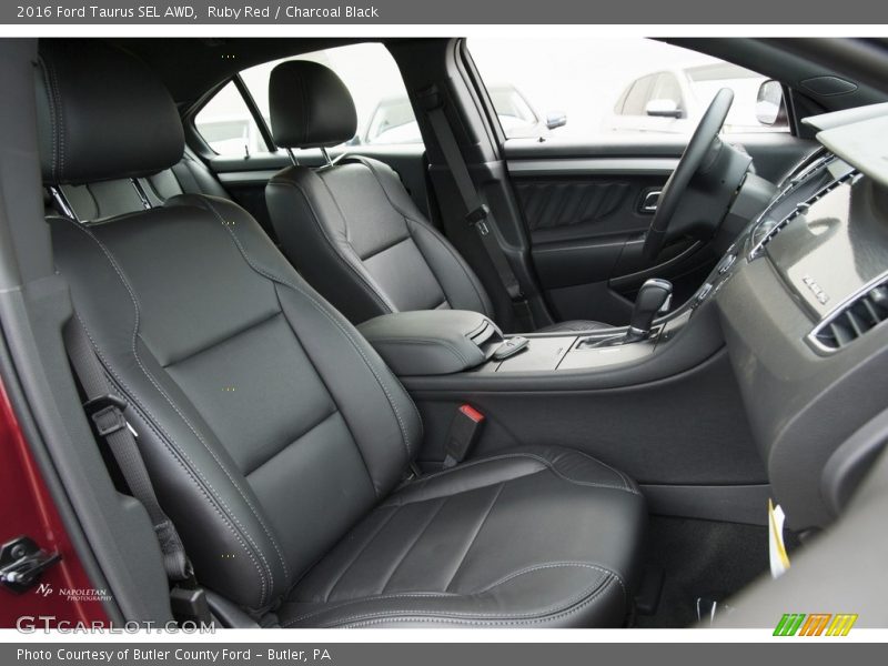 Ruby Red / Charcoal Black 2016 Ford Taurus SEL AWD