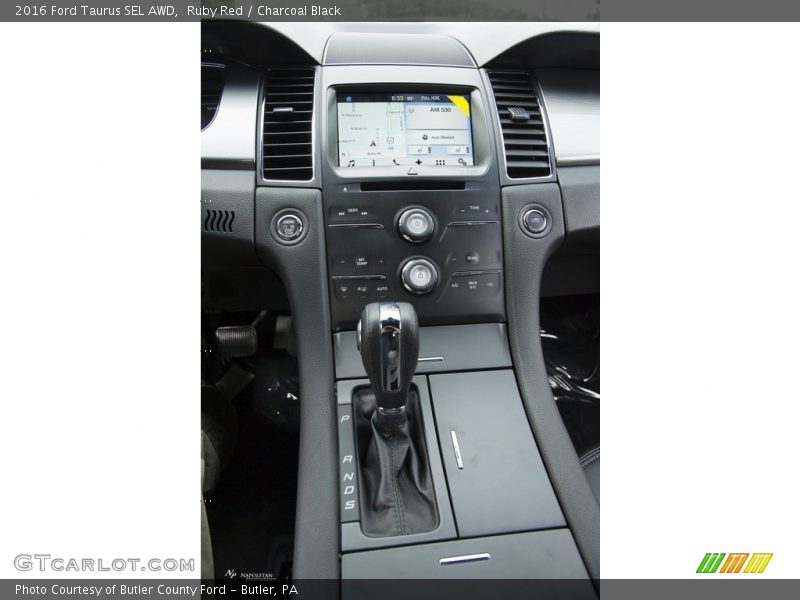 Ruby Red / Charcoal Black 2016 Ford Taurus SEL AWD