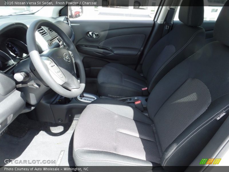 Fresh Powder / Charcoal 2016 Nissan Versa SV Sedan