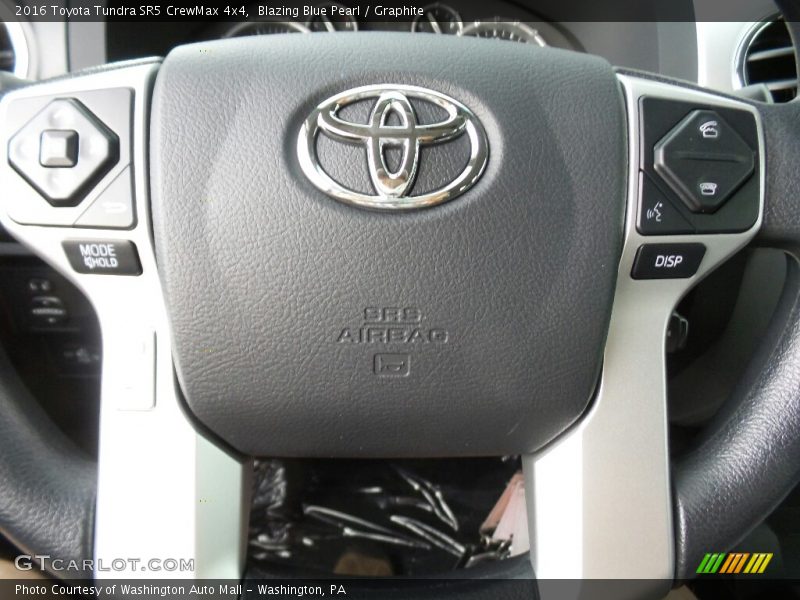 Blazing Blue Pearl / Graphite 2016 Toyota Tundra SR5 CrewMax 4x4