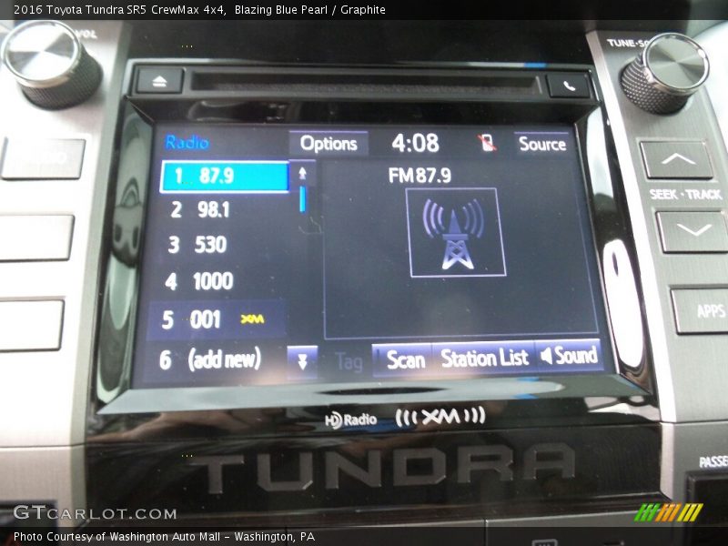 Blazing Blue Pearl / Graphite 2016 Toyota Tundra SR5 CrewMax 4x4