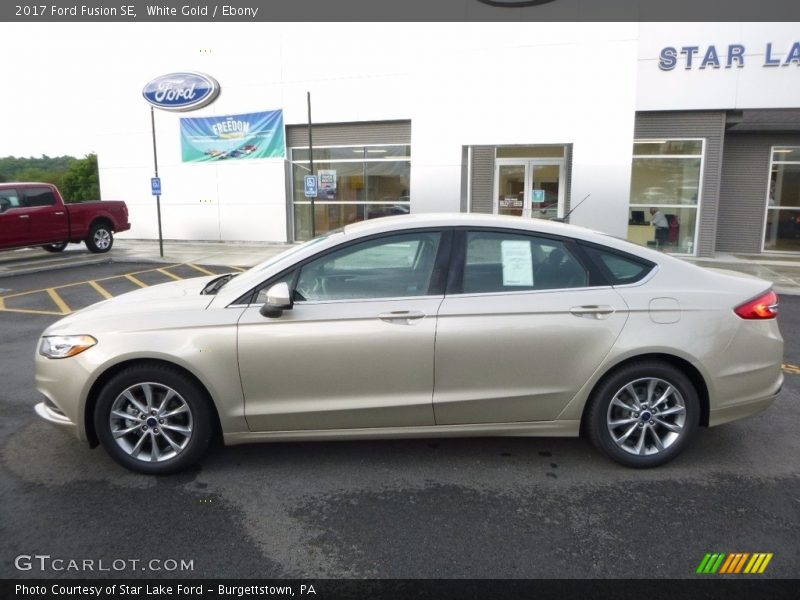 White Gold / Ebony 2017 Ford Fusion SE