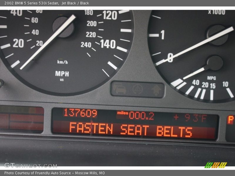 Jet Black / Black 2002 BMW 5 Series 530i Sedan