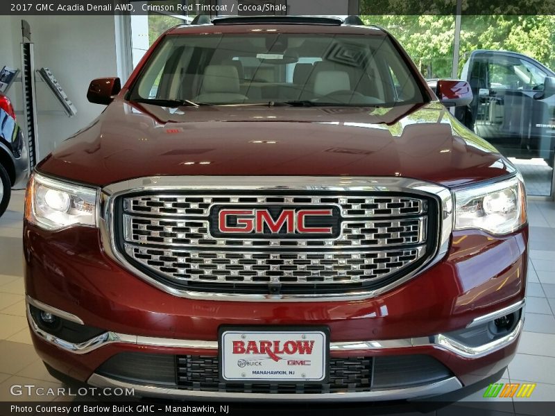 Crimson Red Tintcoat / Cocoa/Shale 2017 GMC Acadia Denali AWD