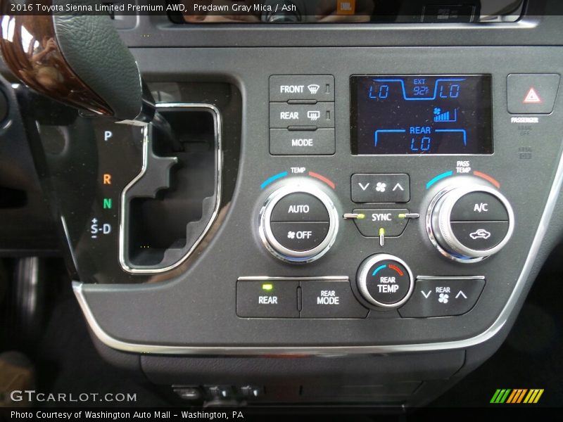 Controls of 2016 Sienna Limited Premium AWD