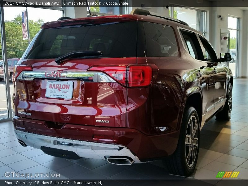 Crimson Red Tintcoat / Cocoa/Shale 2017 GMC Acadia Denali AWD