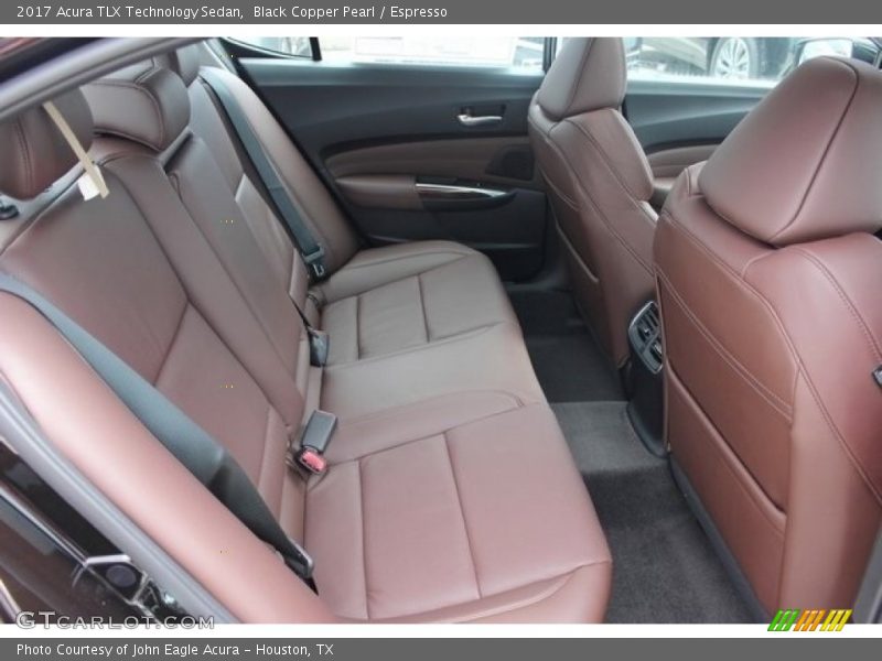 Rear Seat of 2017 TLX Technology Sedan