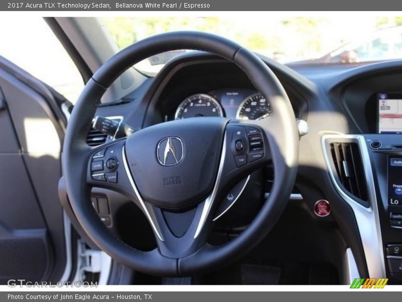 Bellanova White Pearl / Espresso 2017 Acura TLX Technology Sedan