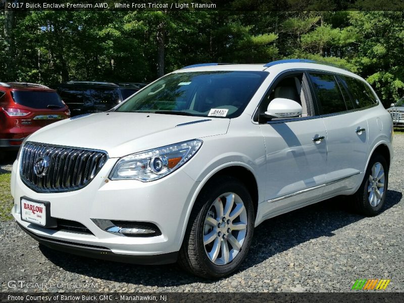 White Frost Tricoat / Light Titanium 2017 Buick Enclave Premium AWD
