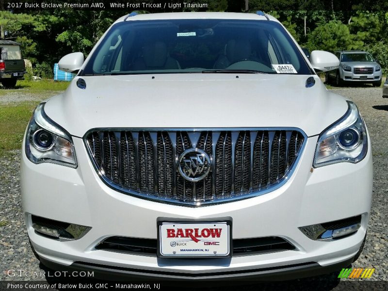 White Frost Tricoat / Light Titanium 2017 Buick Enclave Premium AWD