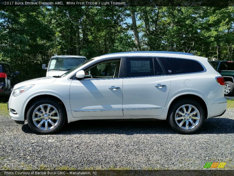 White Frost Tricoat / Light Titanium 2017 Buick Enclave Premium AWD
