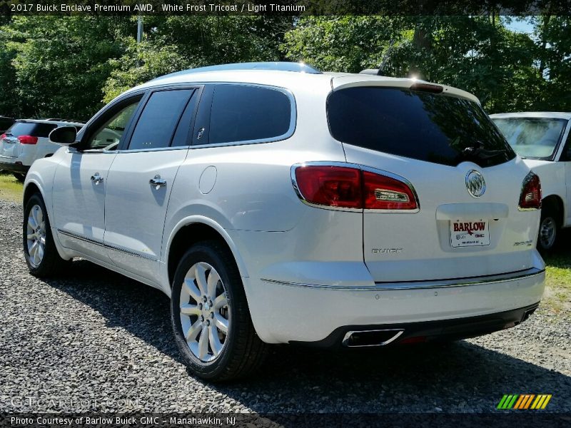 White Frost Tricoat / Light Titanium 2017 Buick Enclave Premium AWD