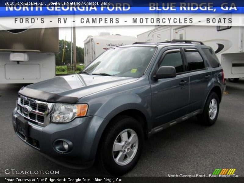 Steel Blue Metallic / Charcoal Black 2010 Ford Escape XLT