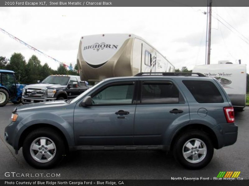 Steel Blue Metallic / Charcoal Black 2010 Ford Escape XLT