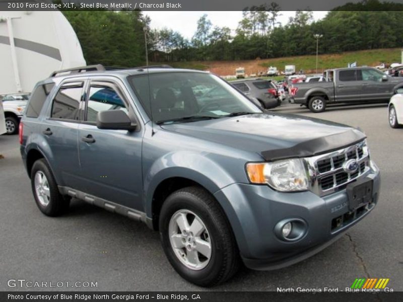 Steel Blue Metallic / Charcoal Black 2010 Ford Escape XLT