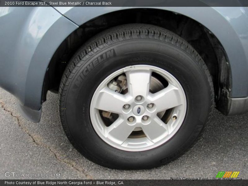Steel Blue Metallic / Charcoal Black 2010 Ford Escape XLT
