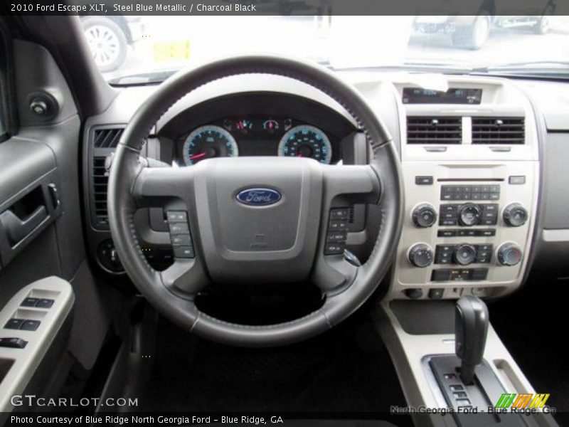 Steel Blue Metallic / Charcoal Black 2010 Ford Escape XLT