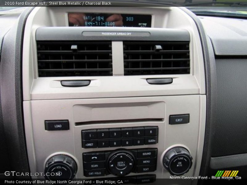 Steel Blue Metallic / Charcoal Black 2010 Ford Escape XLT