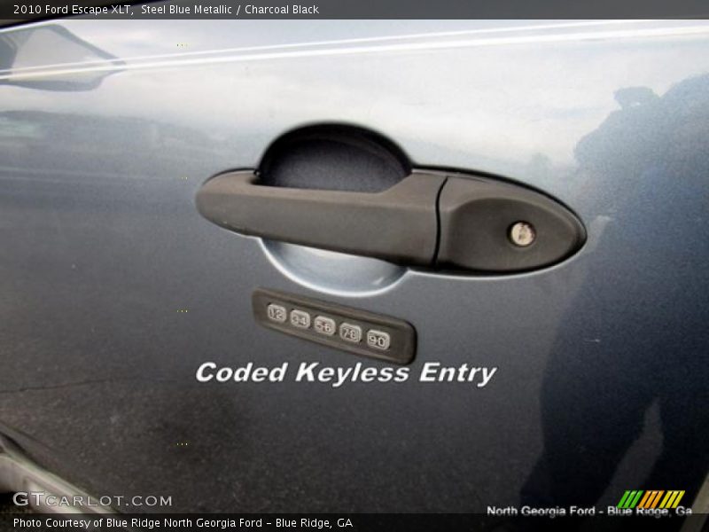Steel Blue Metallic / Charcoal Black 2010 Ford Escape XLT