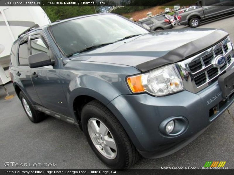 Steel Blue Metallic / Charcoal Black 2010 Ford Escape XLT