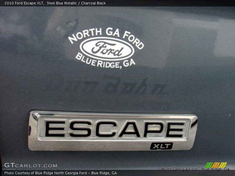 Steel Blue Metallic / Charcoal Black 2010 Ford Escape XLT