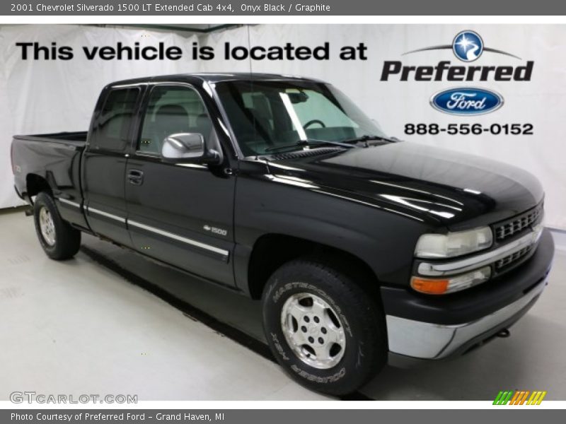 Onyx Black / Graphite 2001 Chevrolet Silverado 1500 LT Extended Cab 4x4