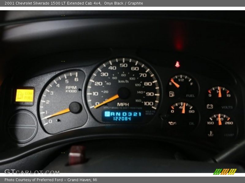 Onyx Black / Graphite 2001 Chevrolet Silverado 1500 LT Extended Cab 4x4