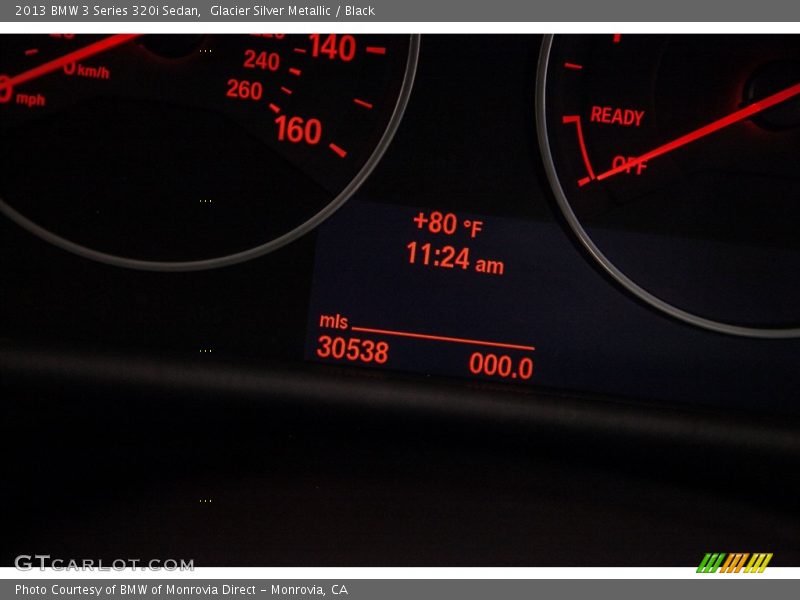 Glacier Silver Metallic / Black 2013 BMW 3 Series 320i Sedan