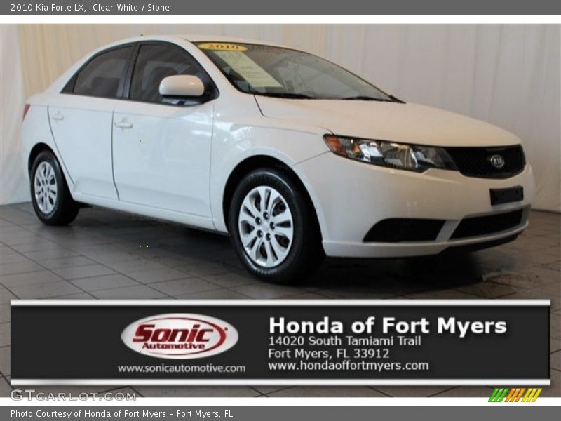 Clear White / Stone 2010 Kia Forte LX