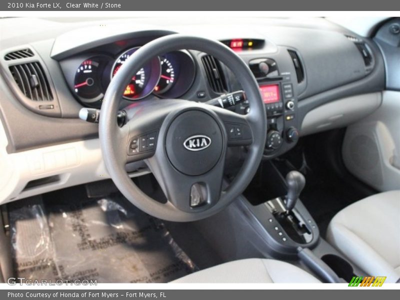 Clear White / Stone 2010 Kia Forte LX