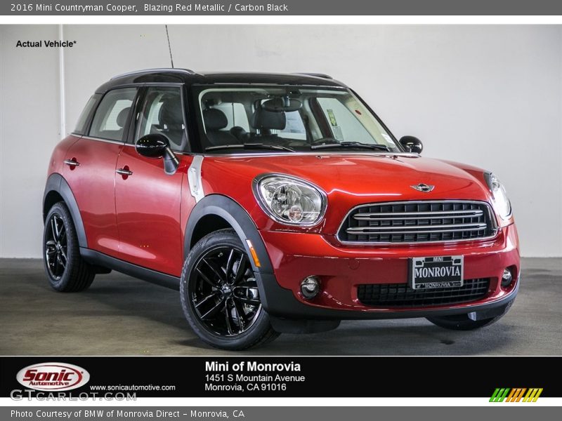 Blazing Red Metallic / Carbon Black 2016 Mini Countryman Cooper