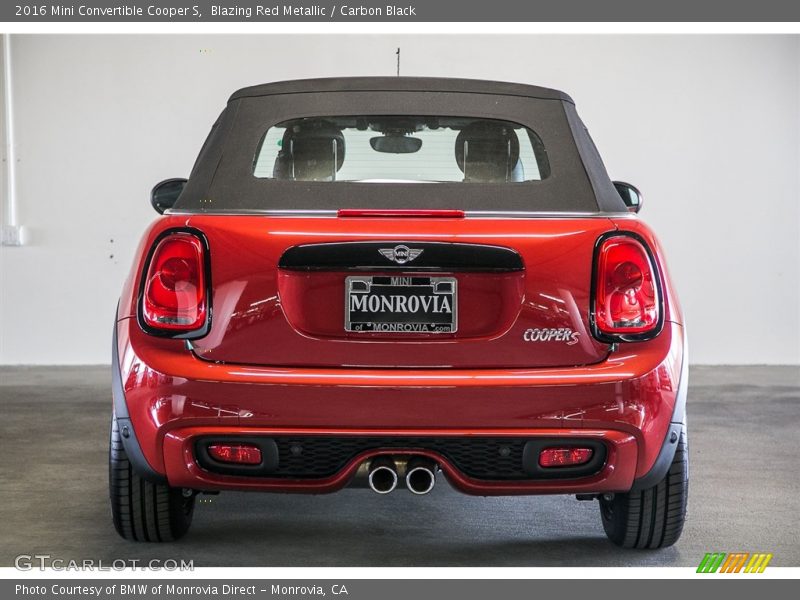 Blazing Red Metallic / Carbon Black 2016 Mini Convertible Cooper S