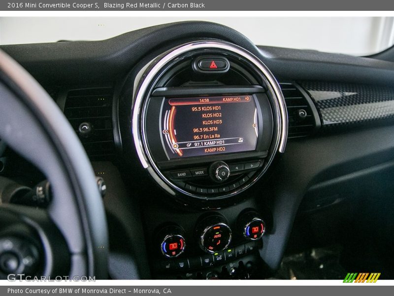 Blazing Red Metallic / Carbon Black 2016 Mini Convertible Cooper S