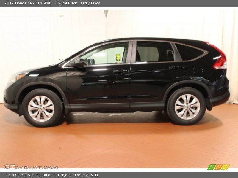 Crystal Black Pearl / Black 2012 Honda CR-V EX 4WD