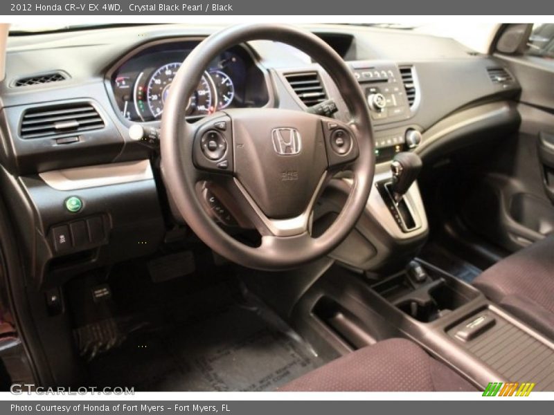 Crystal Black Pearl / Black 2012 Honda CR-V EX 4WD
