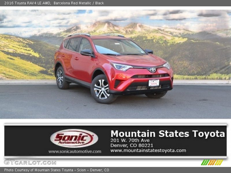 Barcelona Red Metallic / Black 2016 Toyota RAV4 LE AWD