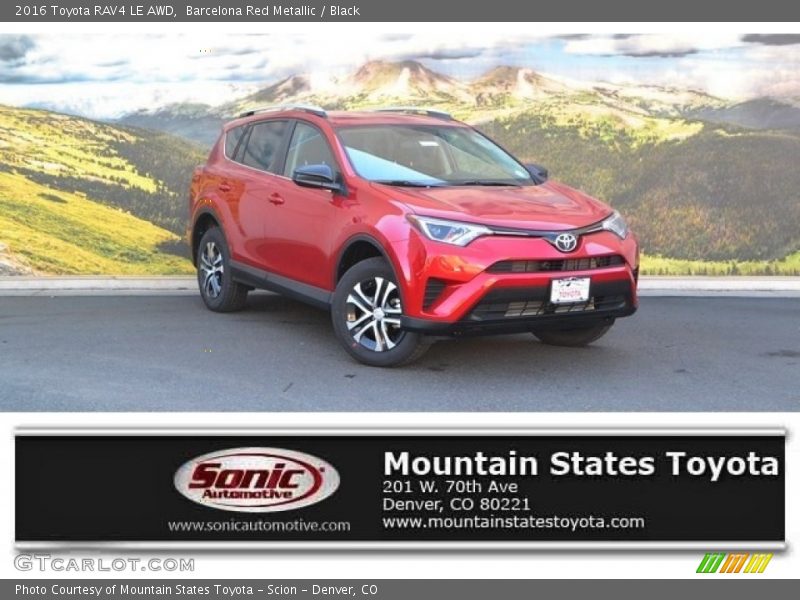 Barcelona Red Metallic / Black 2016 Toyota RAV4 LE AWD
