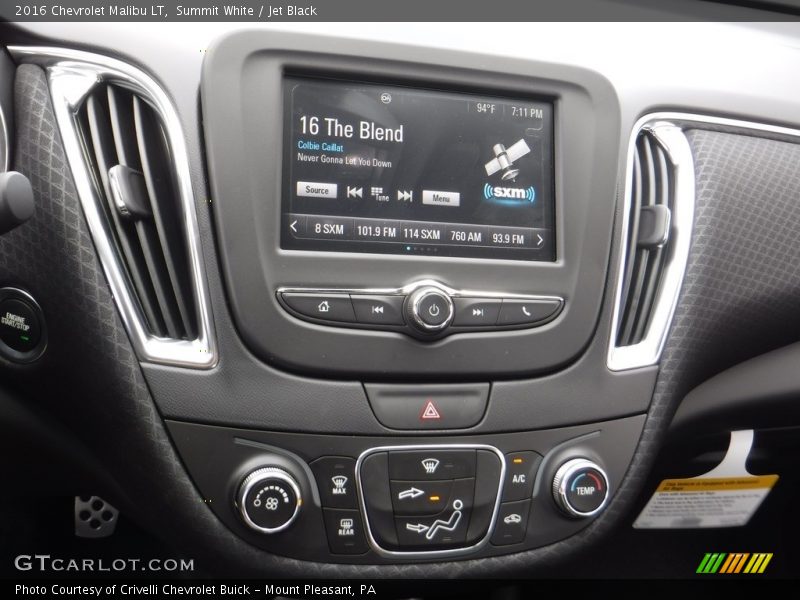 Summit White / Jet Black 2016 Chevrolet Malibu LT