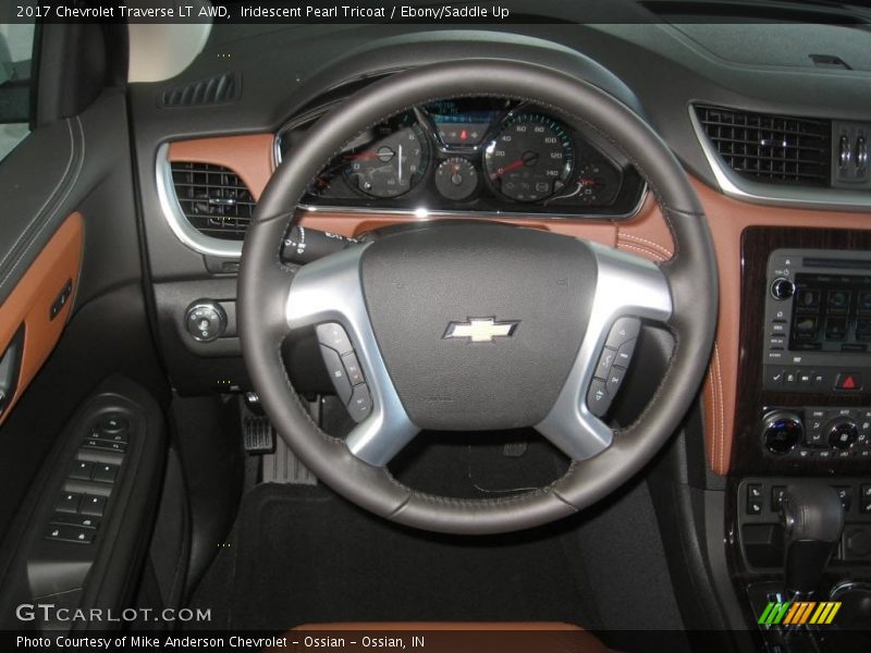 Iridescent Pearl Tricoat / Ebony/Saddle Up 2017 Chevrolet Traverse LT AWD