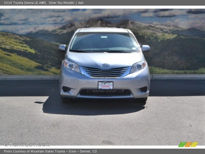 Silver Sky Metallic / Ash 2016 Toyota Sienna LE AWD