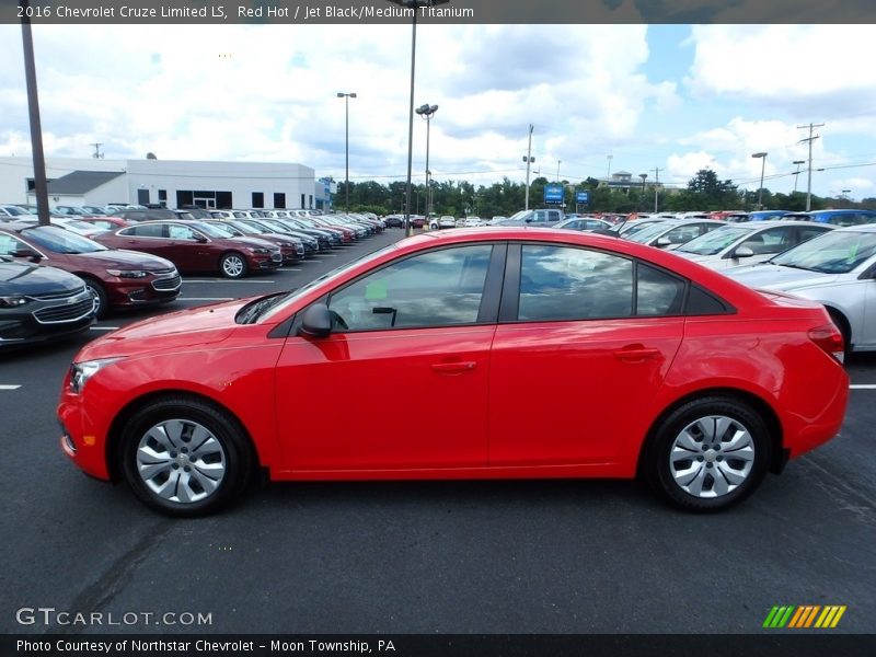Red Hot / Jet Black/Medium Titanium 2016 Chevrolet Cruze Limited LS